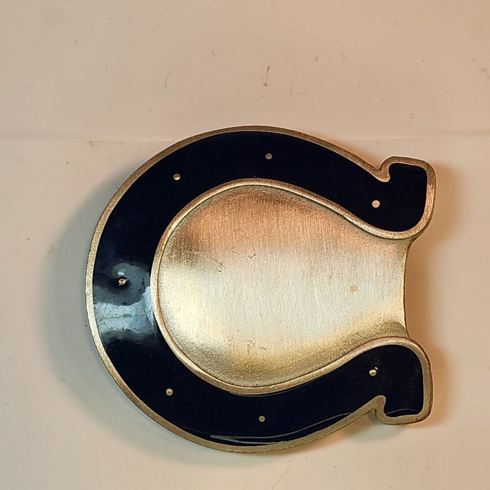 Vintage Indianapolis Colts Belt Buckle NFL Pewter Official Football 2003